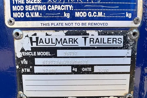 7 m Haulmark Tri/A B-Double Anhänger mit Seitenwänden (2000)