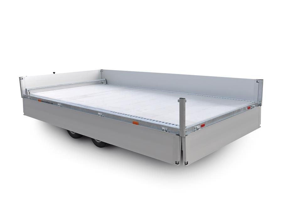 Humbaur Serie 4000 4000x2030 mm Ladefläche Universalanhänger Fahrzeugtransporter mit Auffahrschienen