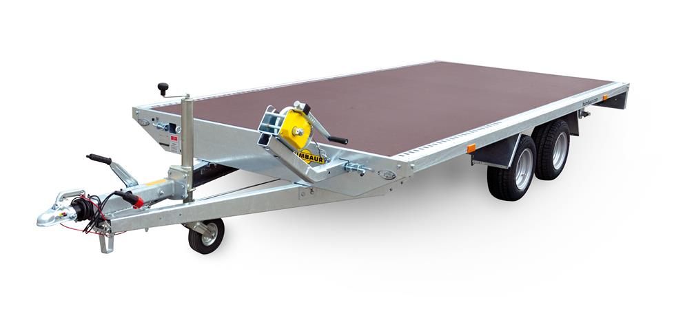 Humbaur Serie 4000 4000x2030 mm Ladefläche Universalanhänger Fahrzeugtransporter mit Auffahrschienen