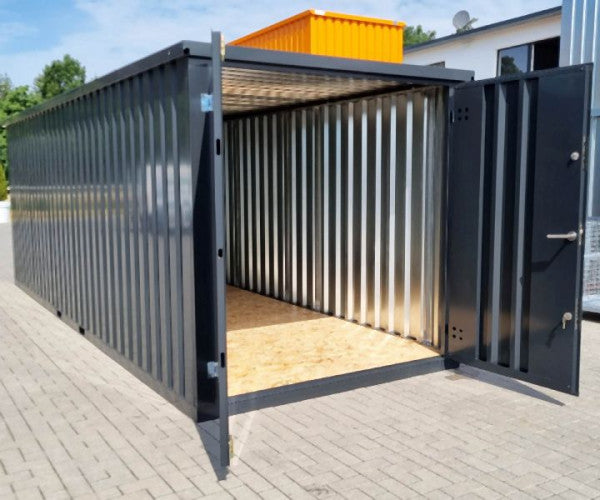 LagerContainer XXL  RAL 7021 mit Doppeltür