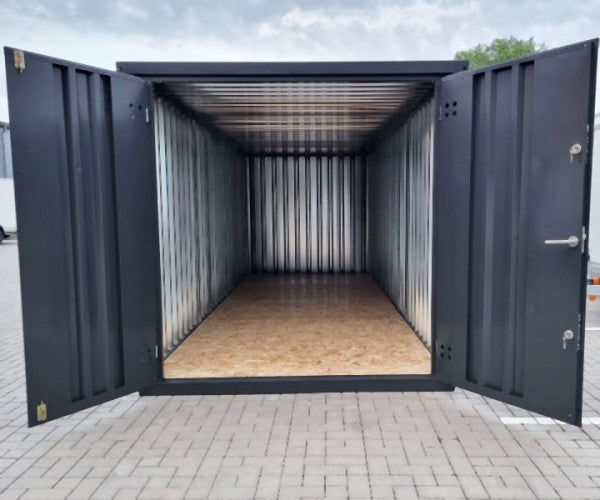 LagerContainer XXL  RAL 7021 mit Doppeltür