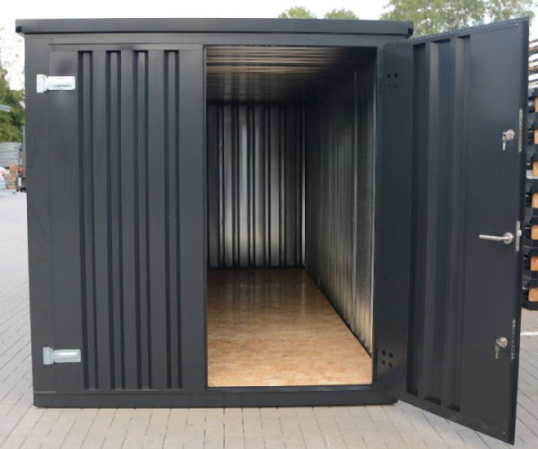 LagerContainer XXL  RAL 7021 mit Doppeltür
