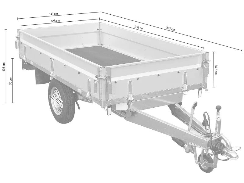 Stema Anhänger Basic SH 1300-25-13.1 gebremst