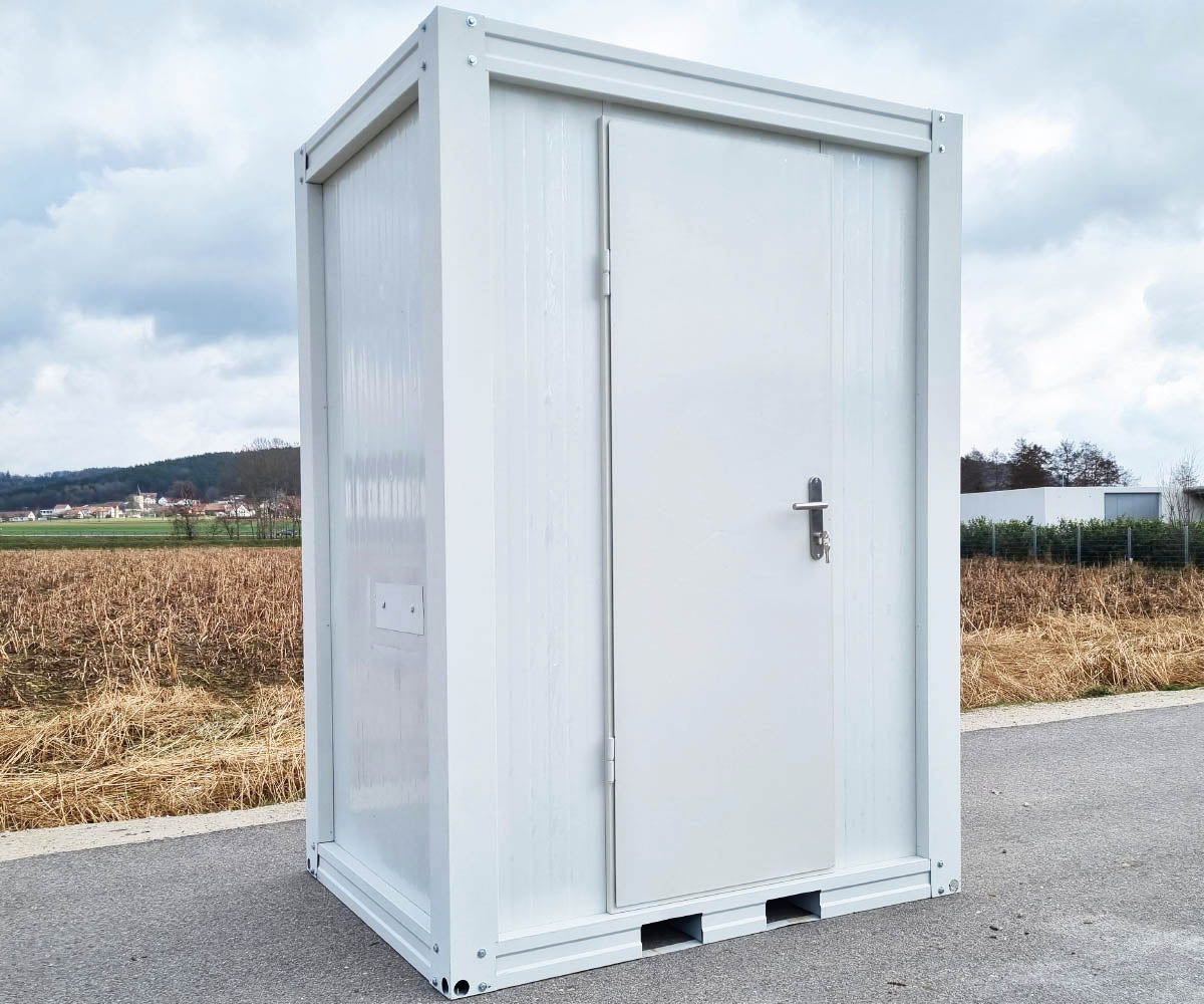 Toilettencontainer - WC mit Pissoir Waschbecken und Fenster Weiß