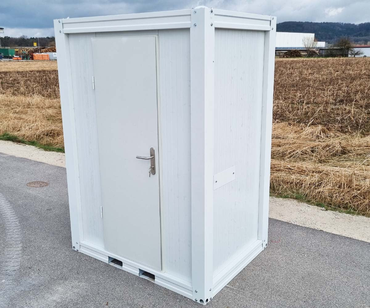Toilettencontainer - WC mit Pissoir Waschbecken und Fenster Weiß