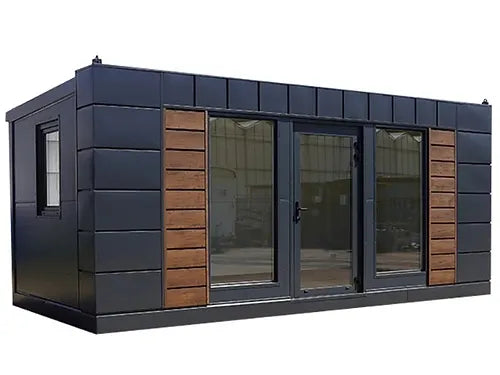 Wohn-/Bürocontainer 6×3 Meter Modell Stockholm mit Sanitäranlagen und Küche