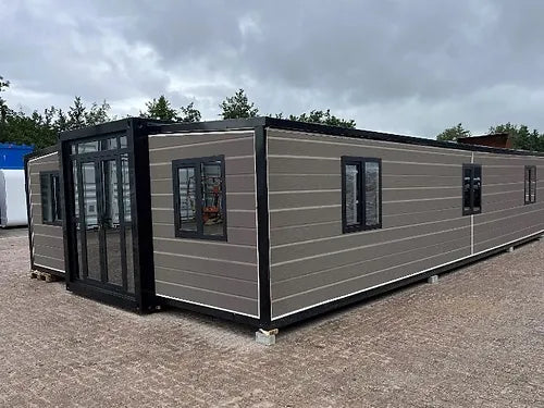 Wohn--Bürocontainer 6×3 Meter Modell Stockholm mit Sanitäranlagen und Küche